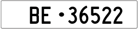 Trailer License Plate